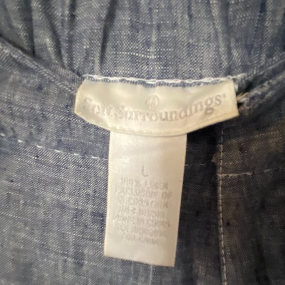 Soft Surroundings Linen Wide Leg Pants Women's Size L - Picture 14 of 15